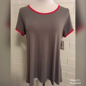 LulaRoe Women's Grey With Red Trim Size M
